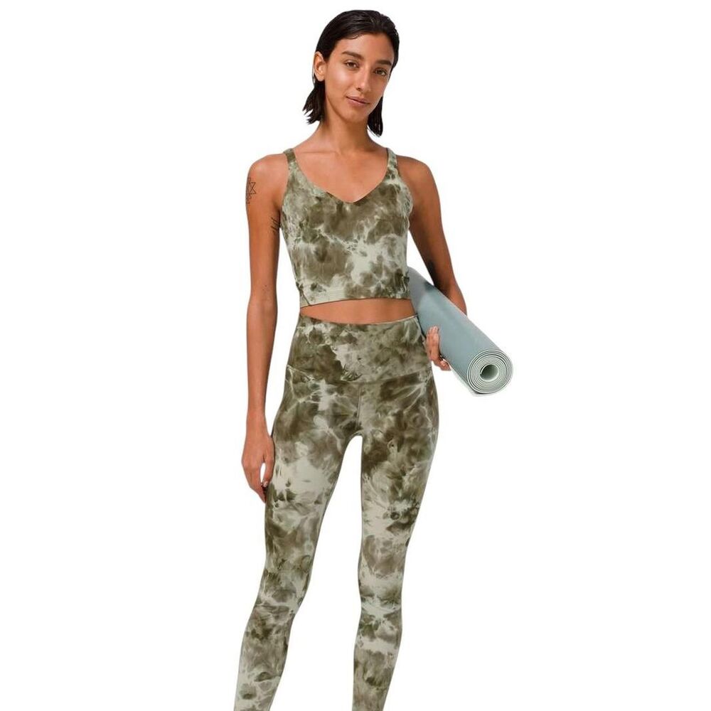 Lululemon Align Tank *Diamond Dye Diamond Dye Light Sage Army Green Dark Olive - Picture 3 of 7